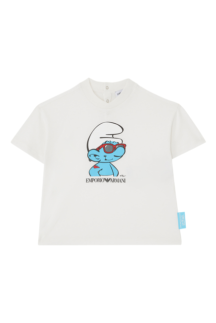 Kids Smurfs Print T-Shirt